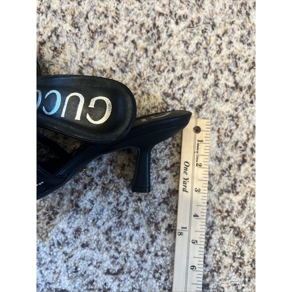 Black Gucci New  Mules Sz 38 EU Women's Mesh GG Crystals Embellished 3" Heels - Picture 6 of 6